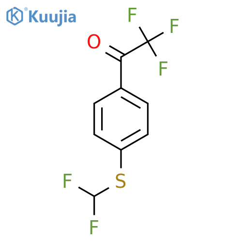 1-{4-(difluoromethyl)sulfanylphenyl}-2,2,2-trifluoroethan-1-one structure