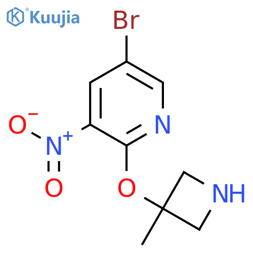 5-bromo-2-(3-methylazetidin-3-yl)oxy-3-nitropyridine structure