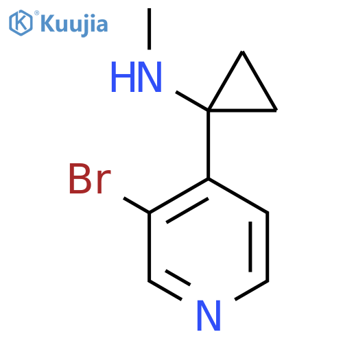 1-(3-bromopyridin-4-yl)-N-methylcyclopropan-1-amine structure