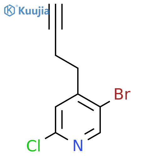 5-bromo-4-(but-3-yn-1-yl)-2-chloropyridine structure