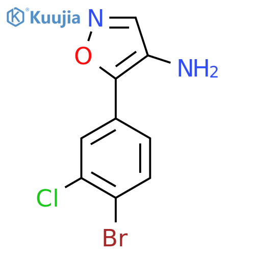 5-(4-bromo-3-chlorophenyl)-1,2-oxazol-4-amine structure