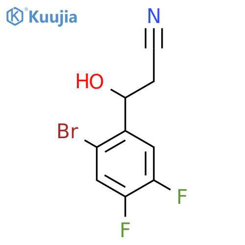 3-(2-bromo-4,5-difluorophenyl)-3-hydroxypropanenitrile structure