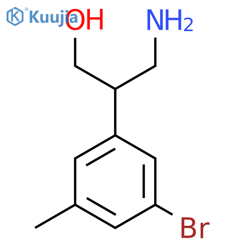 3-amino-2-(3-bromo-5-methylphenyl)propan-1-ol structure