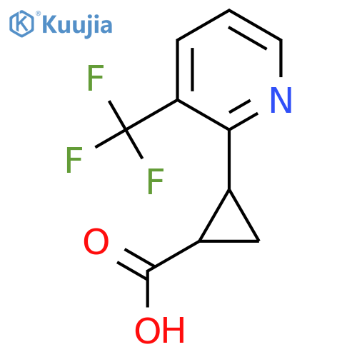 2-3-(trifluoromethyl)pyridin-2-ylcyclopropane-1-carboxylic acid structure