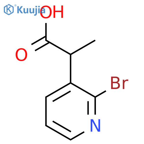 2-(2-bromopyridin-3-yl)propanoic acid structure