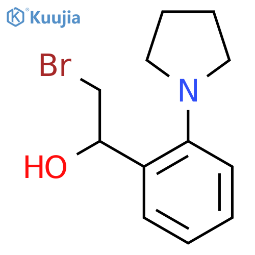 2-bromo-1-2-(pyrrolidin-1-yl)phenylethan-1-ol structure