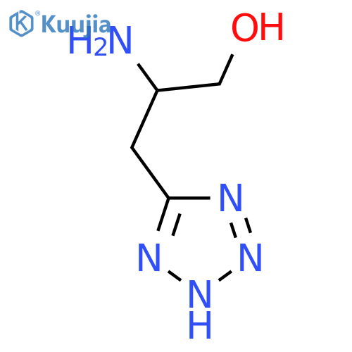 2-amino-3-(1H-1,2,3,4-tetrazol-5-yl)propan-1-ol structure