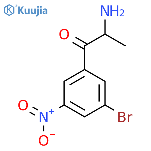 2-amino-1-(3-bromo-5-nitrophenyl)propan-1-one structure