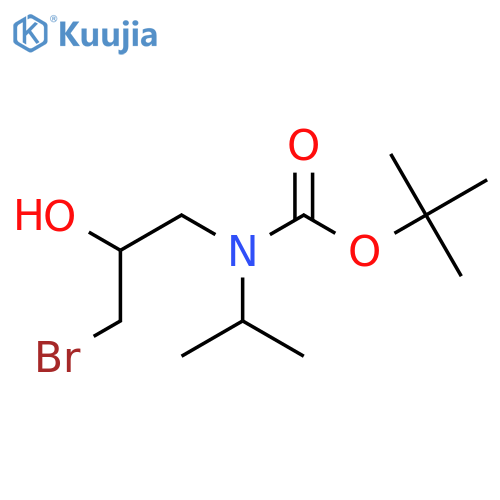tert-butyl N-(3-bromo-2-hydroxypropyl)-N-(propan-2-yl)carbamate structure