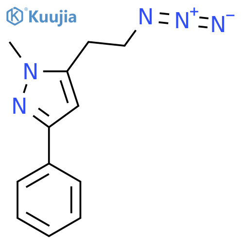 5-(2-azidoethyl)-1-methyl-3-phenyl-1H-pyrazole structure