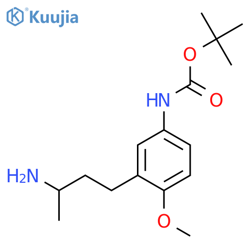tert-butyl N-3-(3-aminobutyl)-4-methoxyphenylcarbamate structure