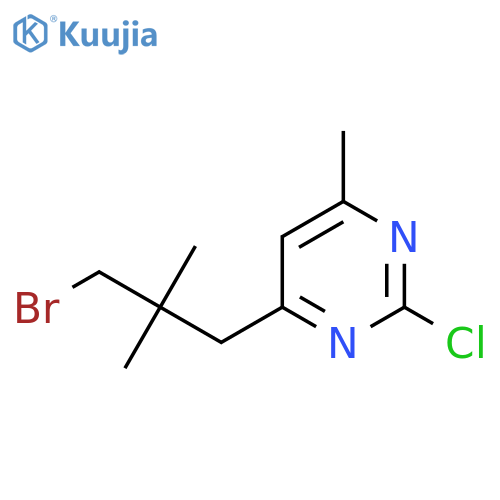 4-(3-bromo-2,2-dimethylpropyl)-2-chloro-6-methylpyrimidine structure