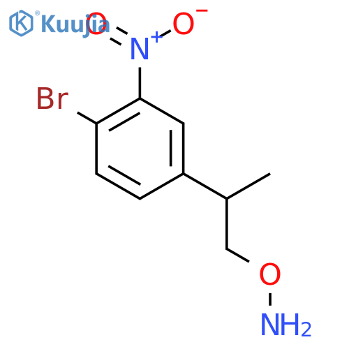 O-2-(4-bromo-3-nitrophenyl)propylhydroxylamine structure