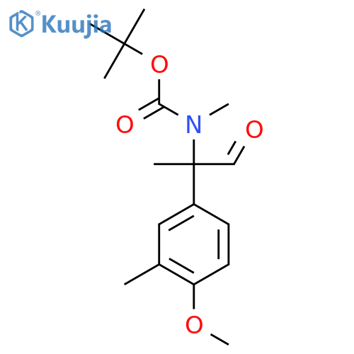 tert-butyl N-[2-(4-methoxy-3-methylphenyl)-1-oxopropan-2-yl]-N-methylcarbamate structure