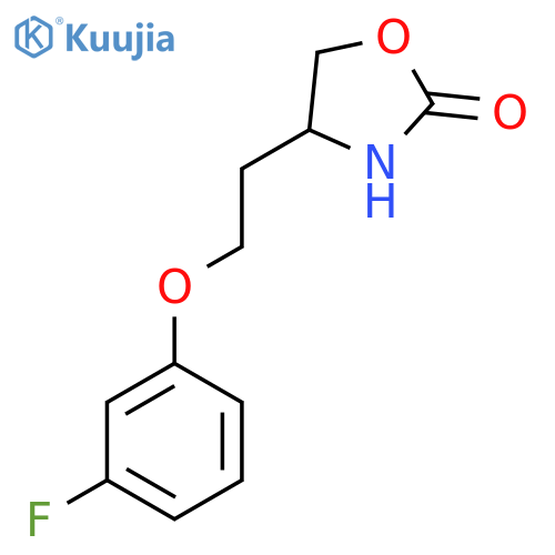 4-2-(3-fluorophenoxy)ethyl-1,3-oxazolidin-2-one structure