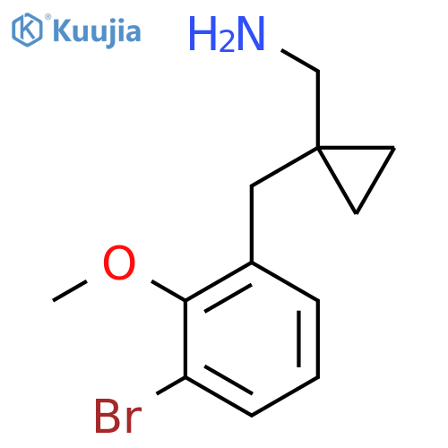{1-(3-bromo-2-methoxyphenyl)methylcyclopropyl}methanamine structure