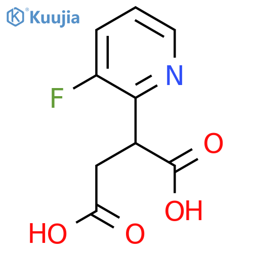 2-(3-fluoropyridin-2-yl)butanedioic acid structure
