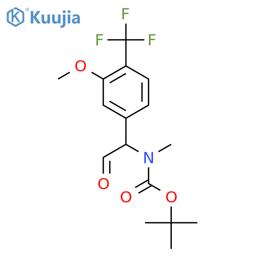 tert-butyl N-{1-3-methoxy-4-(trifluoromethyl)phenyl-2-oxoethyl}-N-methylcarbamate structure