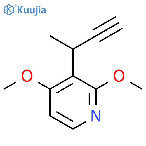 3-(But-3-yn-2-yl)-2,4-dimethoxypyridine structure