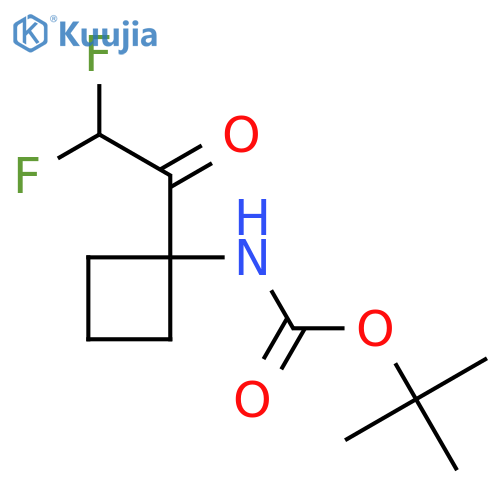 tert-butyl N-1-(2,2-difluoroacetyl)cyclobutylcarbamate structure