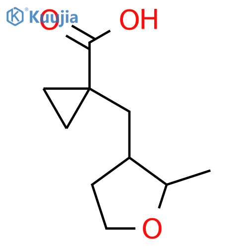 1-(2-methyloxolan-3-yl)methylcyclopropane-1-carboxylic acid structure