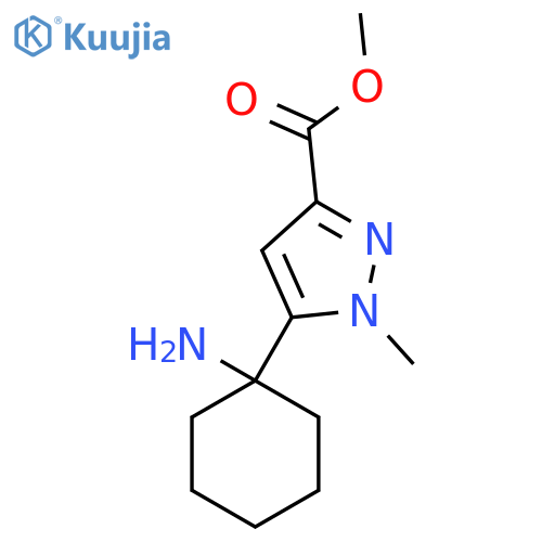 methyl 5-(1-aminocyclohexyl)-1-methyl-1H-pyrazole-3-carboxylate structure