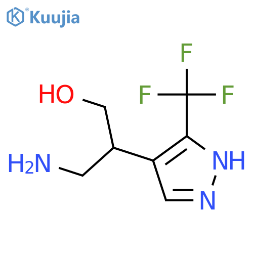 3-amino-2-3-(trifluoromethyl)-1H-pyrazol-4-ylpropan-1-ol structure