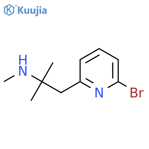 1-(6-bromopyridin-2-yl)-2-methylpropan-2-yl(methyl)amine structure
