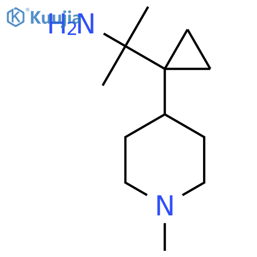 2-1-(1-methylpiperidin-4-yl)cyclopropylpropan-2-amine structure