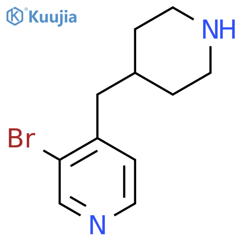 3-bromo-4-(piperidin-4-yl)methylpyridine structure