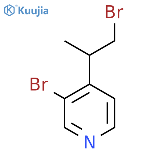 3-bromo-4-(1-bromopropan-2-yl)pyridine structure