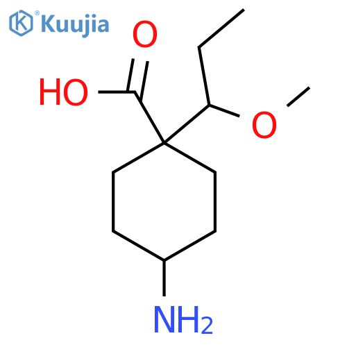 4-Amino-1-(1-methoxypropyl)cyclohexane-1-carboxylic acid structure