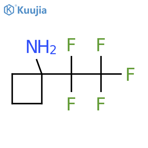 1-(pentafluoroethyl)cyclobutan-1-amine structure