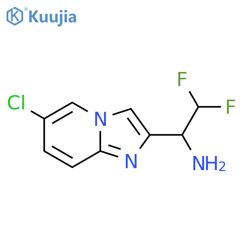 1-{6-chloroimidazo1,2-apyridin-2-yl}-2,2-difluoroethan-1-amine structure