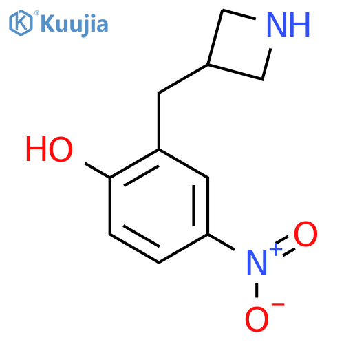 2-(azetidin-3-yl)methyl-4-nitrophenol structure