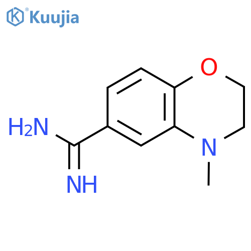 4-methyl-3,4-dihydro-2H-1,4-benzoxazine-6-carboximidamide structure