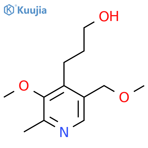 3-[3-Methoxy-5-(methoxymethyl)-2-methylpyridin-4-yl]propan-1-ol structure