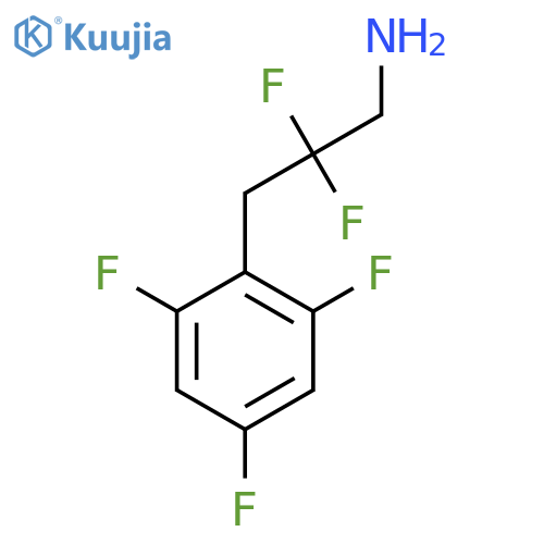 2,2-difluoro-3-(2,4,6-trifluorophenyl)propan-1-amine structure