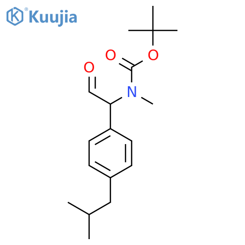 tert-butyl N-methyl-N-{1-4-(2-methylpropyl)phenyl-2-oxoethyl}carbamate structure