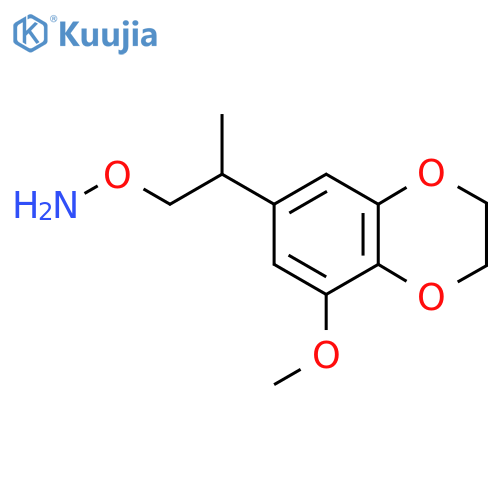 O-2-(8-methoxy-2,3-dihydro-1,4-benzodioxin-6-yl)propylhydroxylamine structure