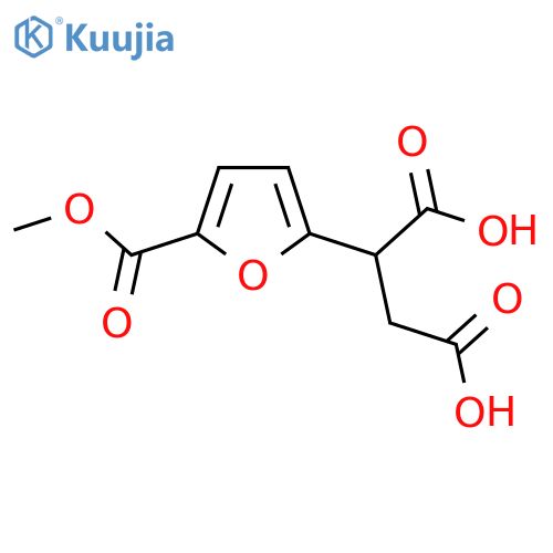 2-5-(methoxycarbonyl)furan-2-ylbutanedioic acid structure