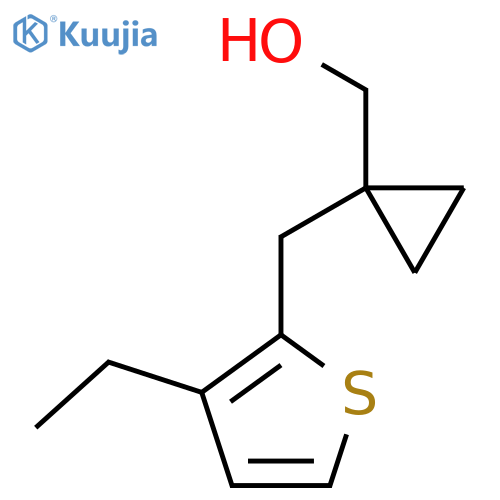 {1-(3-ethylthiophen-2-yl)methylcyclopropyl}methanol structure
