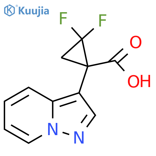 2,2-difluoro-1-{pyrazolo1,5-apyridin-3-yl}cyclopropane-1-carboxylic acid structure