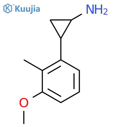 2-(3-methoxy-2-methylphenyl)cyclopropan-1-amine structure