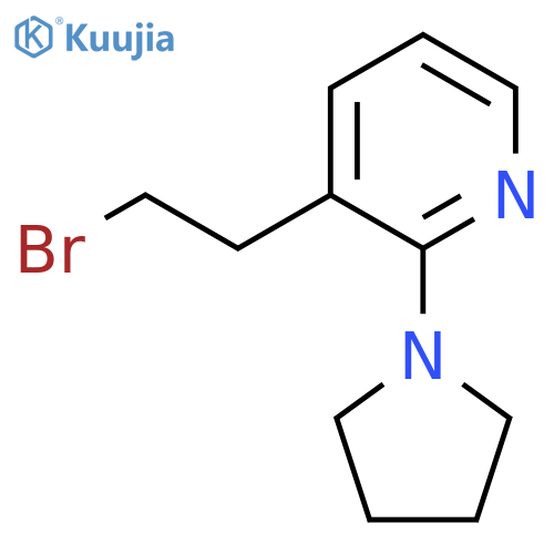3-(2-bromoethyl)-2-(pyrrolidin-1-yl)pyridine structure