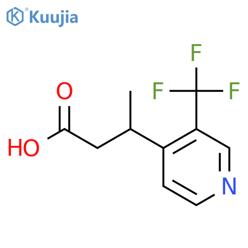 3-3-(trifluoromethyl)pyridin-4-ylbutanoic acid structure