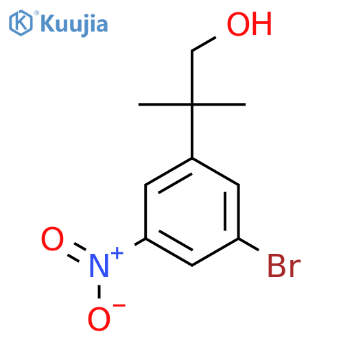 2-(3-bromo-5-nitrophenyl)-2-methylpropan-1-ol structure