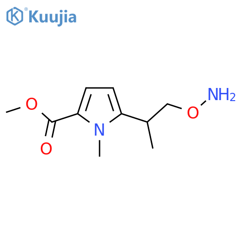 methyl 5-1-(aminooxy)propan-2-yl-1-methyl-1H-pyrrole-2-carboxylate structure