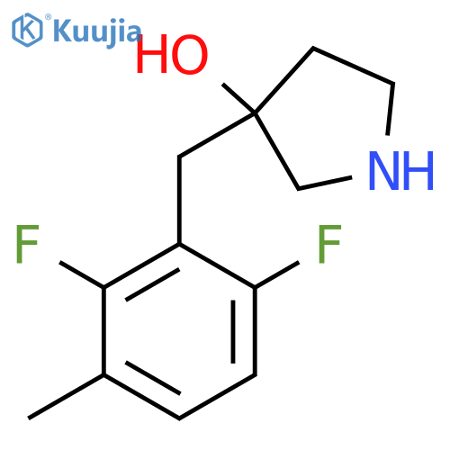 3-(2,6-difluoro-3-methylphenyl)methylpyrrolidin-3-ol structure