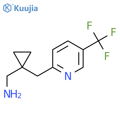 (1-{5-(trifluoromethyl)pyridin-2-ylmethyl}cyclopropyl)methanamine structure